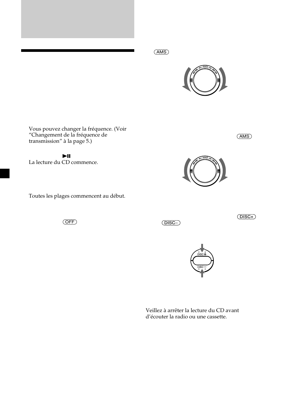 Changeur cd, Lecture de cd | Sony CDX-454RF User Manual | Page 18 / 40