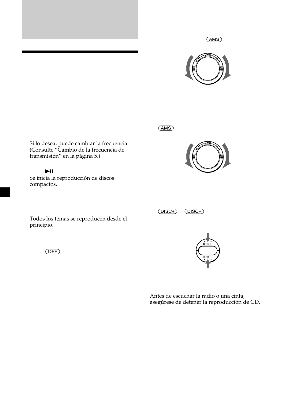 Cambiador de discos compactos, Escucha de discos compactos | Sony CDX-454RF User Manual | Page 30 / 40