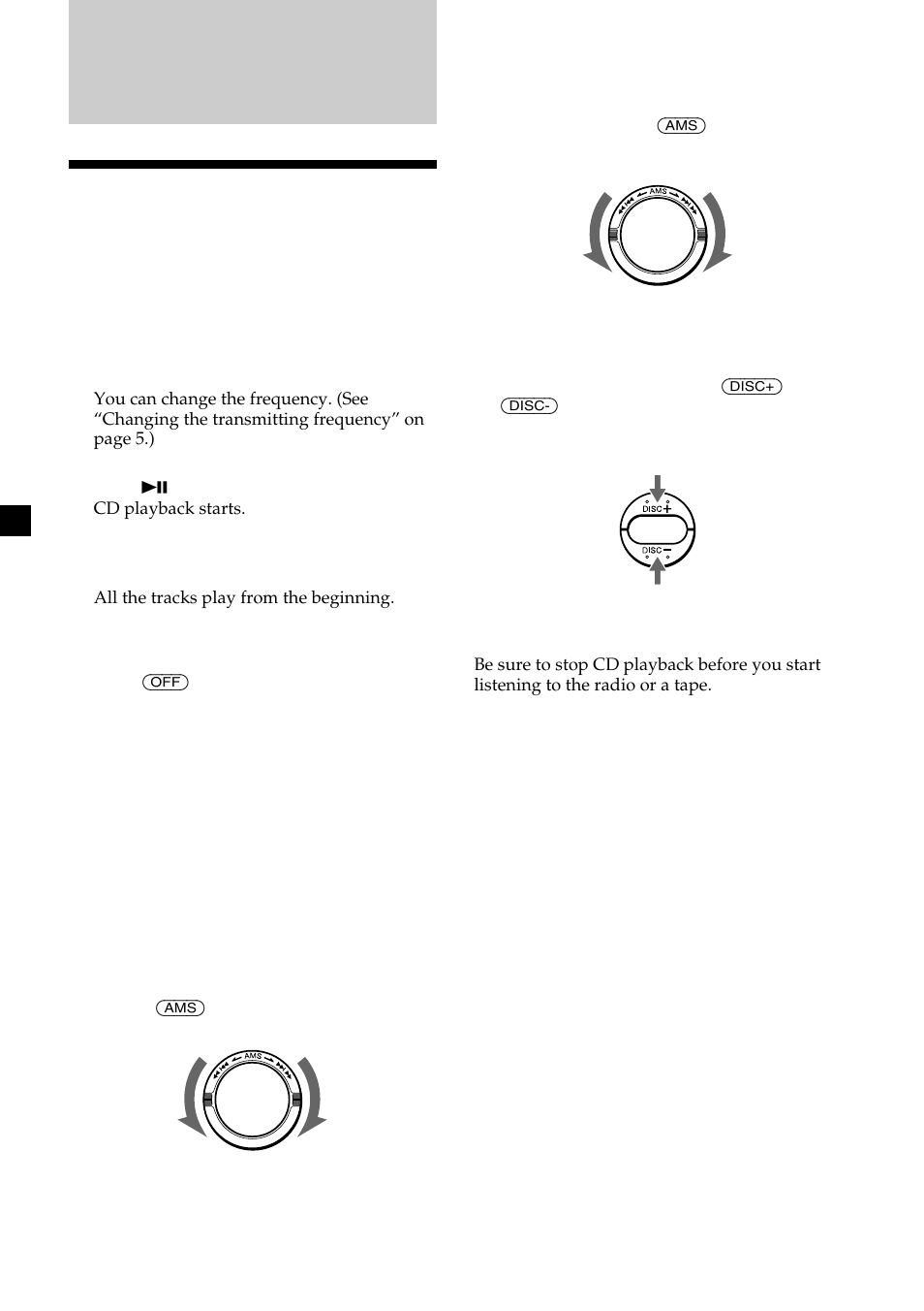 Cd changer, Listening to a cd | Sony CDX-454RF User Manual | Page 6 / 40