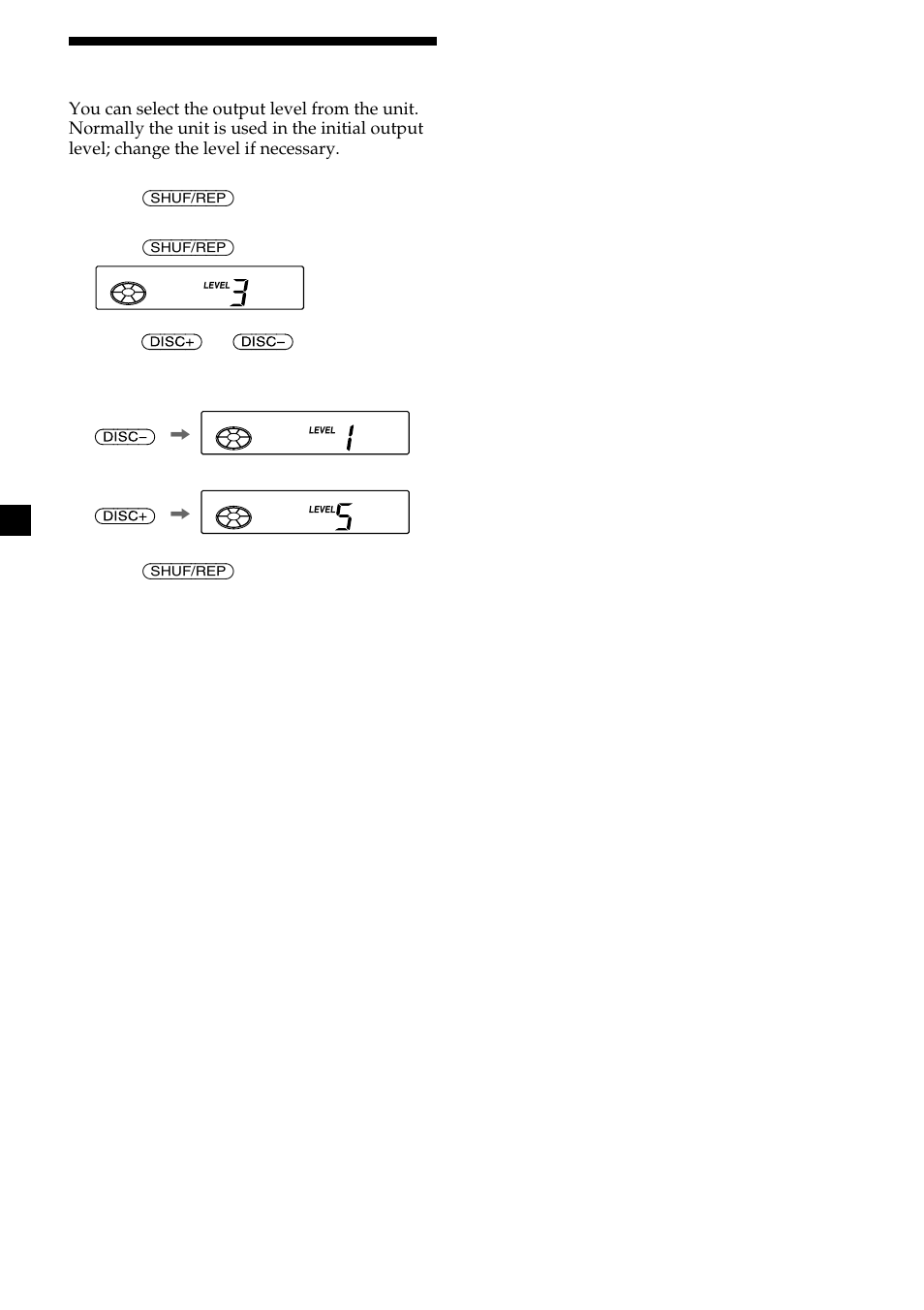 8changing the output level | Sony CDX-454RF User Manual | Page 8 / 40