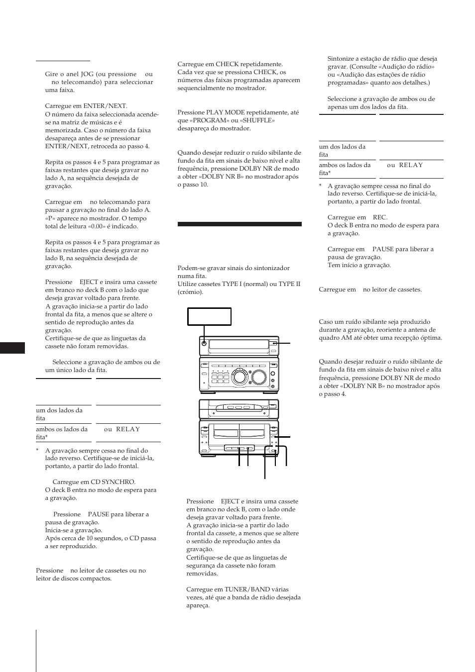 Gravação de sinais do rádio | Sony MHC-W55 User Manual | Page 113 / 129