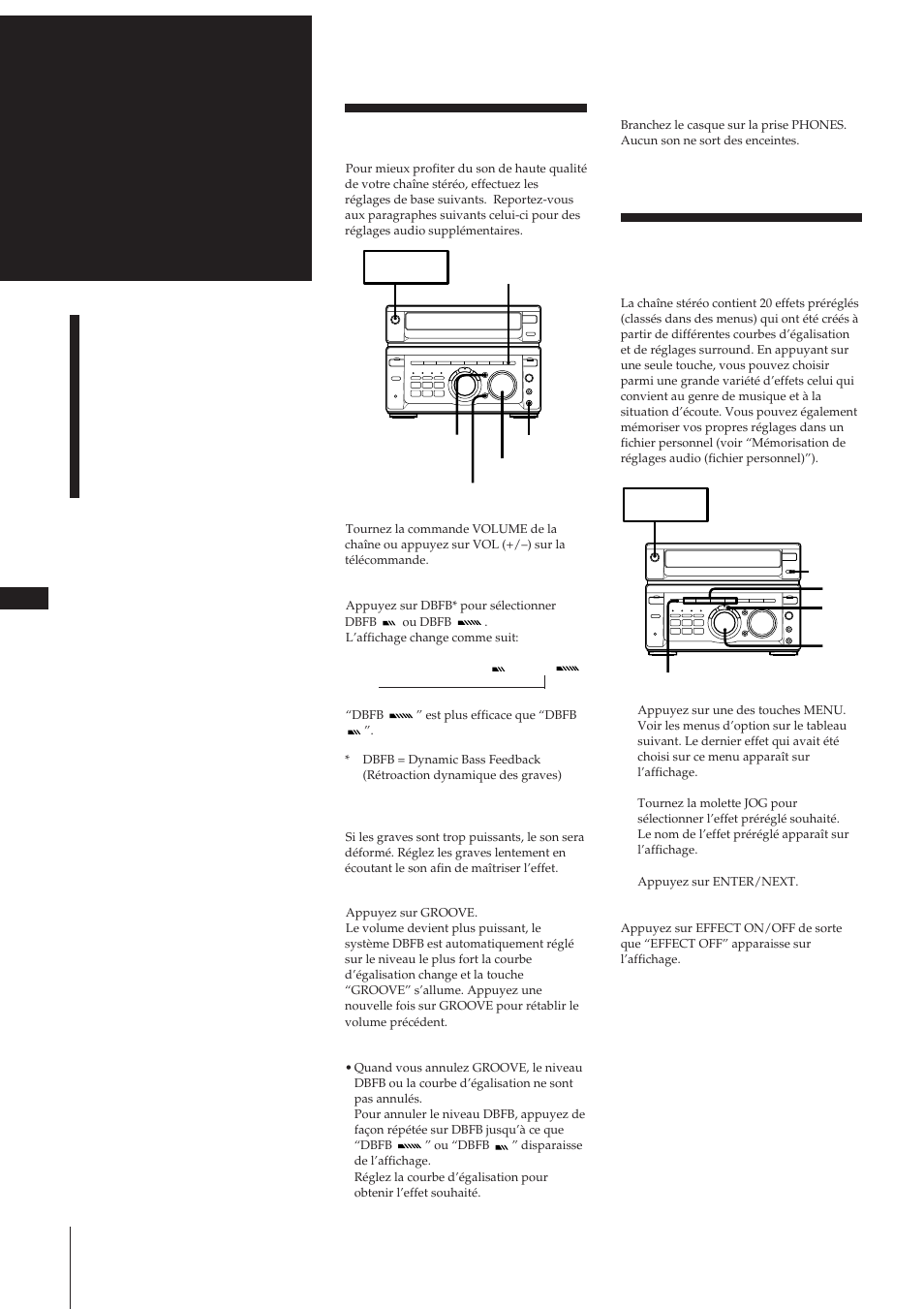 Chapitre 5, Réglage du son, Sélection de l’emphase sonore | Sony MHC-W55 User Manual | Page 50 / 129