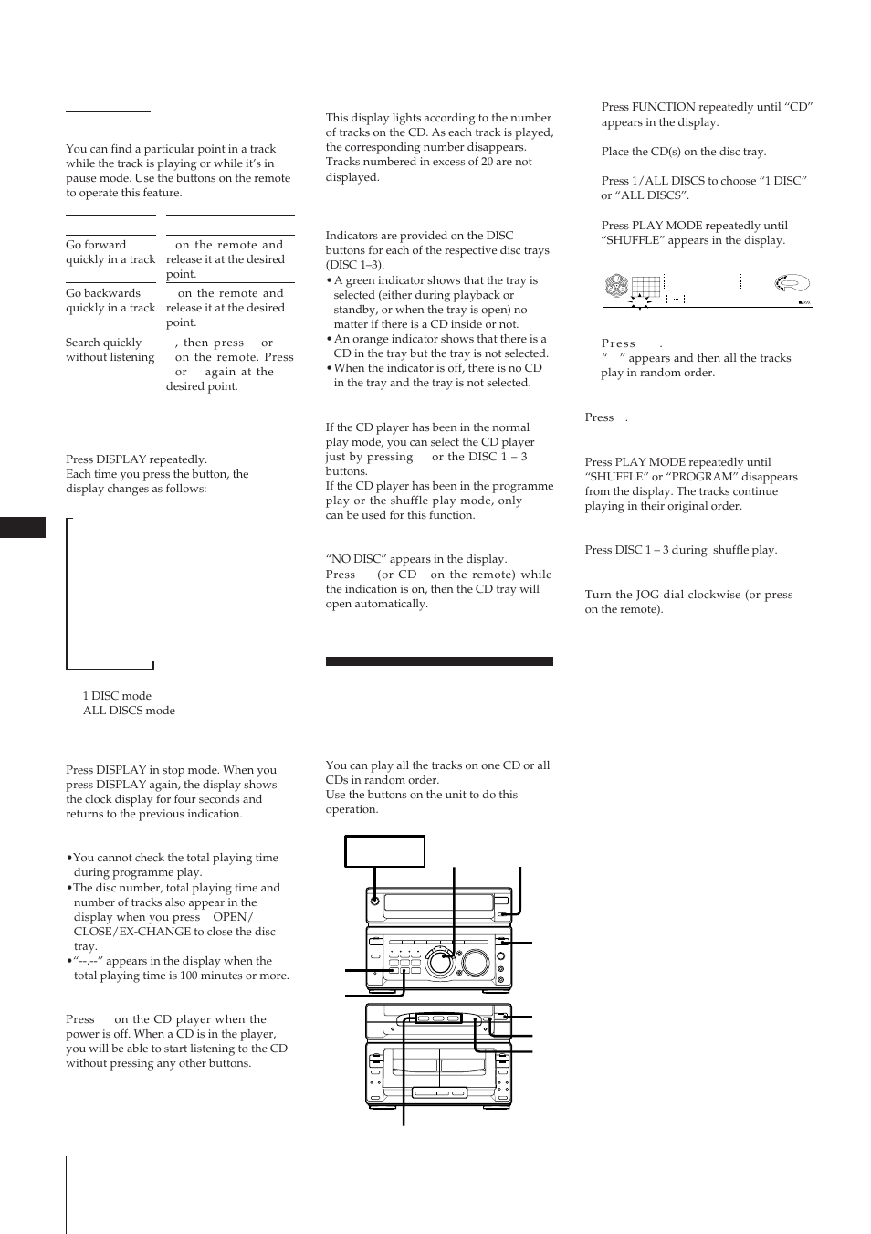 Playing tracks in random order (shuffle play) | Sony MHC-W55 User Manual | Page 8 / 129