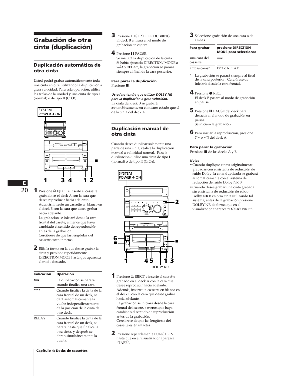 Grabación de otra cinta (duplicación) | Sony MHC-W55 User Manual | Page 82 / 129