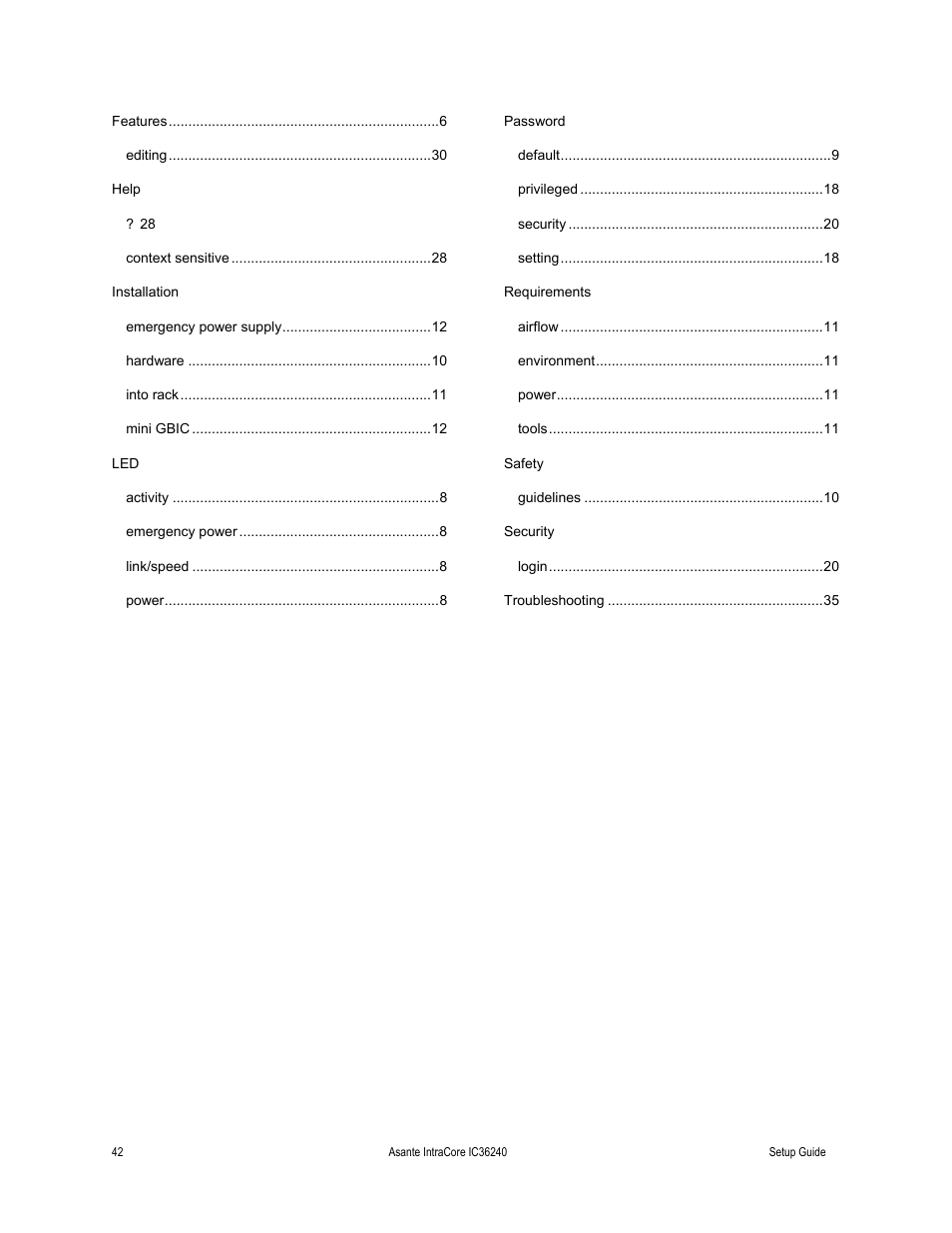 Asante Technologies IC36240 Series User Manual | Page 42 / 42