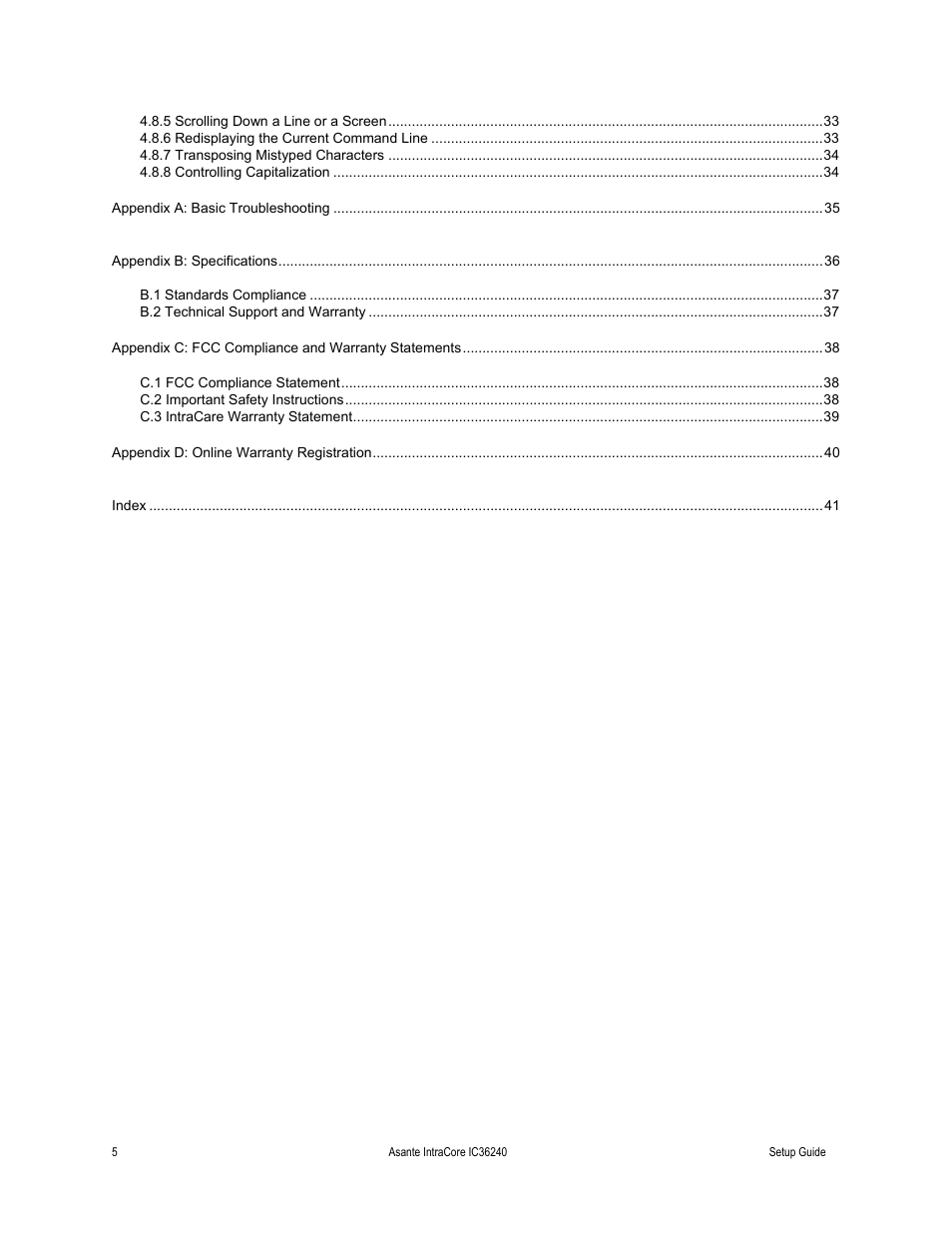 Asante Technologies IC36240 Series User Manual | Page 5 / 42