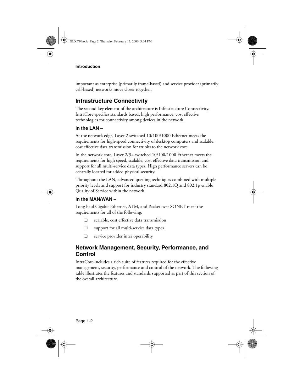 Infrastructure connectivity | Asante Technologies Intrachassis 9000 User Manual | Page 10 / 142