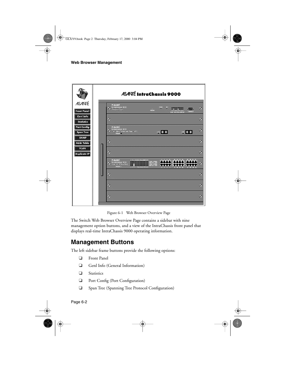 Management buttons, Management buttons -2 | Asante Technologies Intrachassis 9000 User Manual | Page 118 / 142