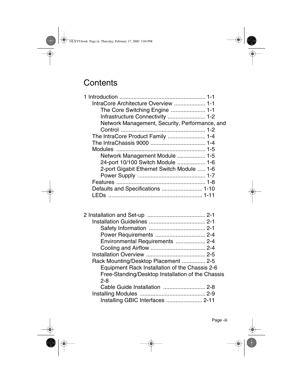 Asante Technologies Intrachassis 9000 User Manual | Page 3 / 142