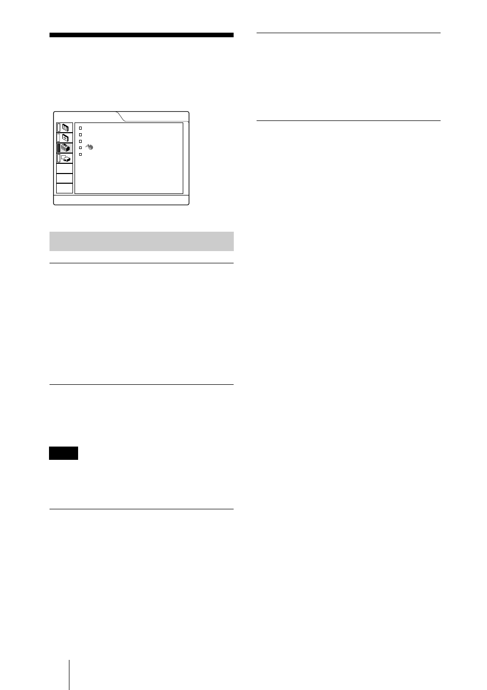 Menú ajuste, Elementos de menú | Sony VPL-CS4 User Manual | Page 106 / 120