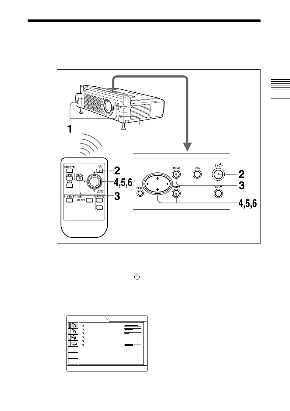 Sélection de la langue de menu | Sony VPL-CS4 User Manual | Page 57 / 120
