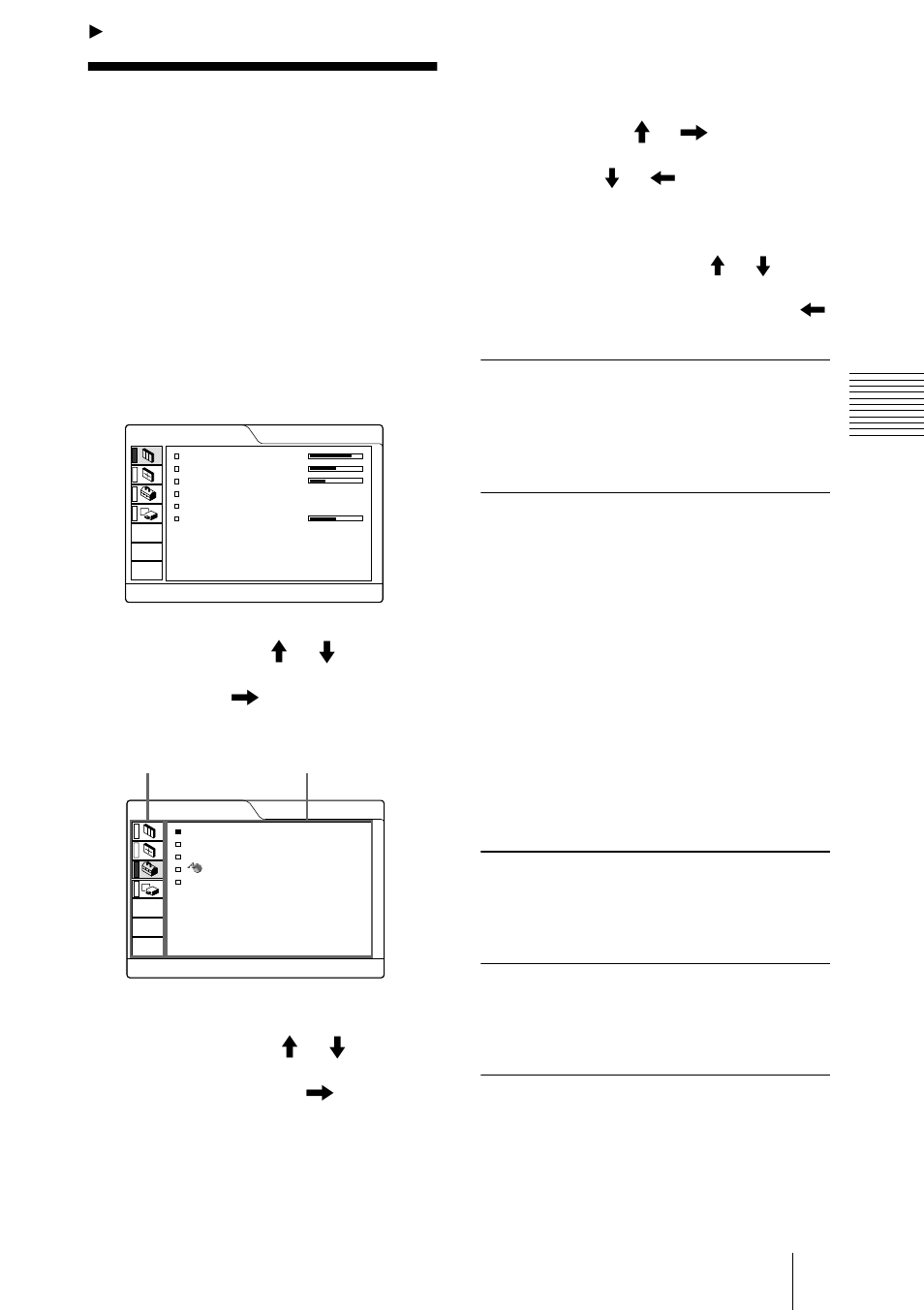 Réglages à l’aide du menu, Utilisation du menu | Sony VPL-CS4 User Manual | Page 63 / 120