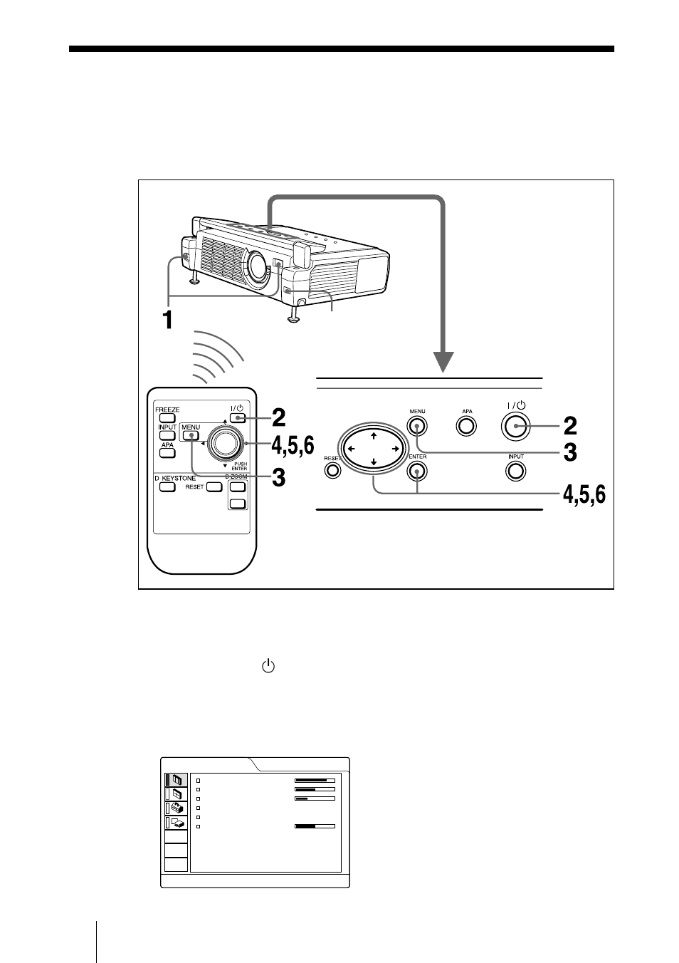 Selección del idioma del menú | Sony VPL-CS4 User Manual | Page 96 / 120