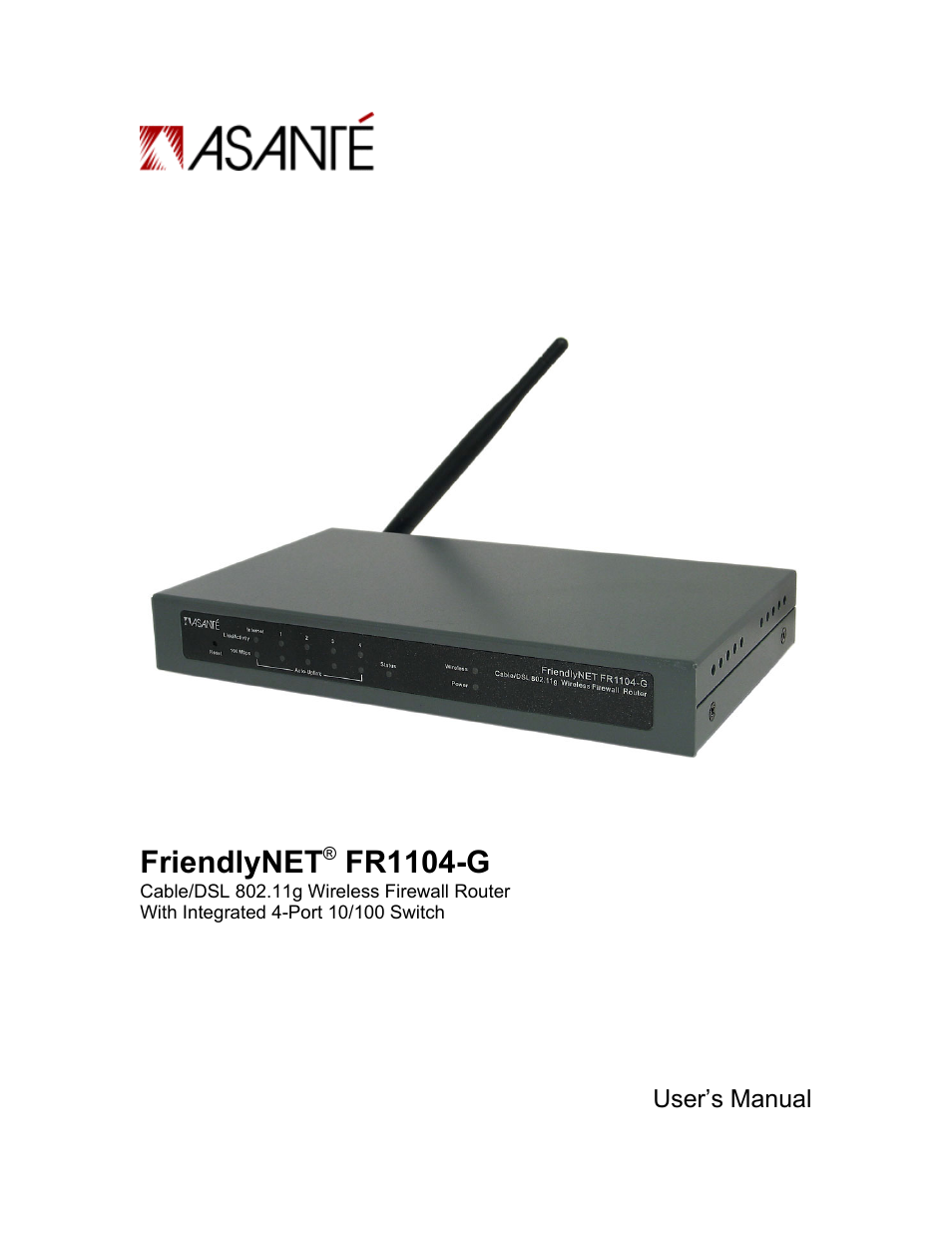 Asante Technologies FR1104-G User Manual | 83 pages