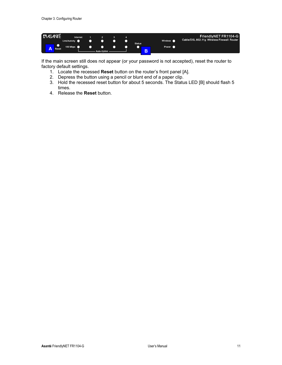 Asante Technologies FR1104-G User Manual | Page 11 / 83