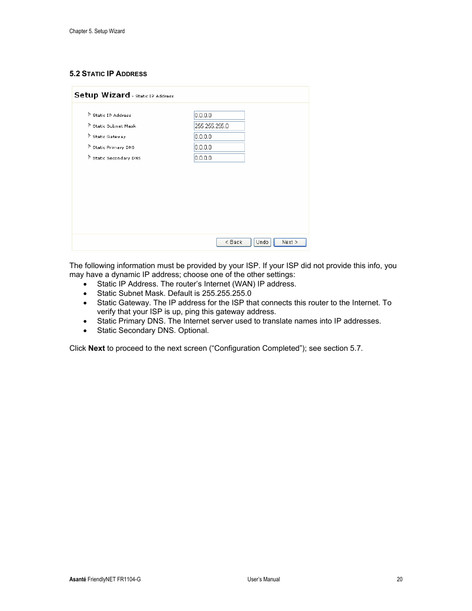 Asante Technologies FR1104-G User Manual | Page 20 / 83
