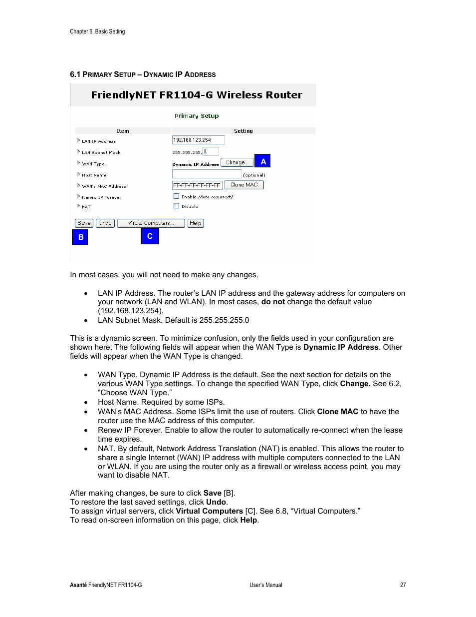 Asante Technologies FR1104-G User Manual | Page 27 / 83