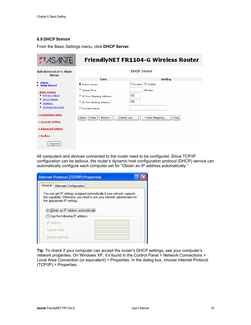 Asante Technologies FR1104-G User Manual | Page 35 / 83