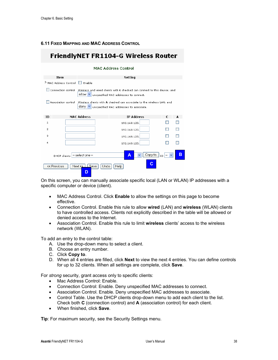 Asante Technologies FR1104-G User Manual | Page 38 / 83