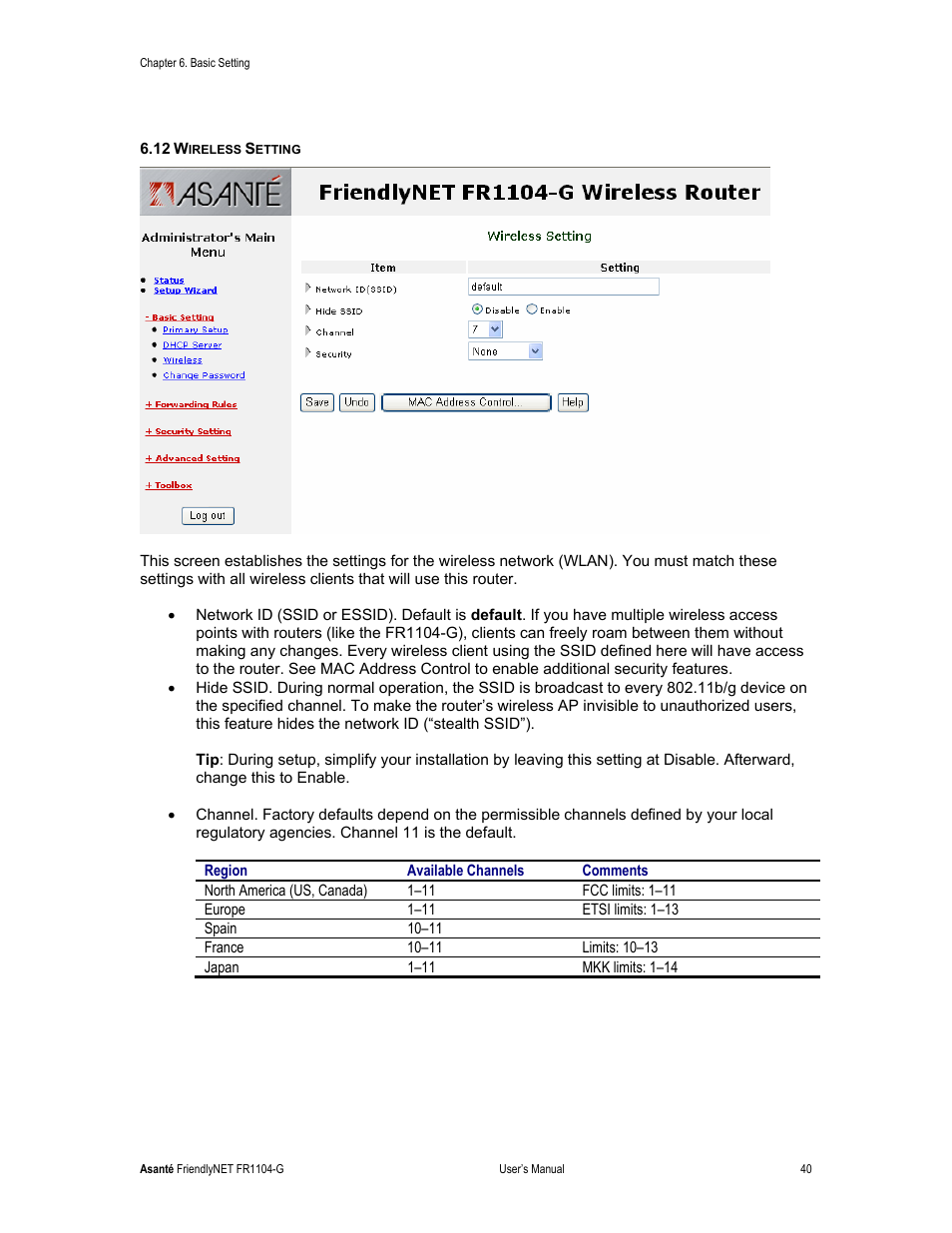 Asante Technologies FR1104-G User Manual | Page 40 / 83