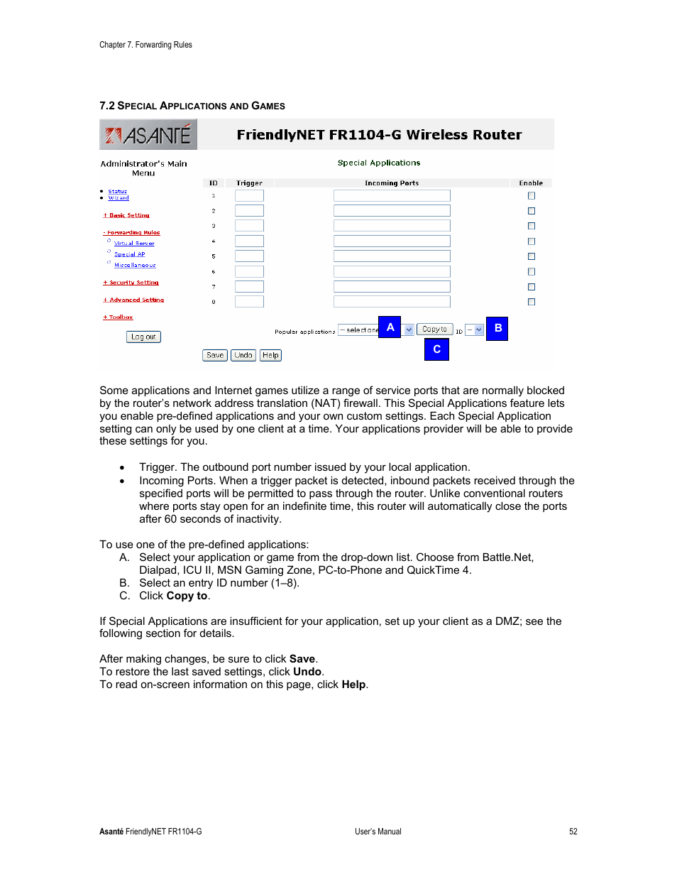 Asante Technologies FR1104-G User Manual | Page 52 / 83