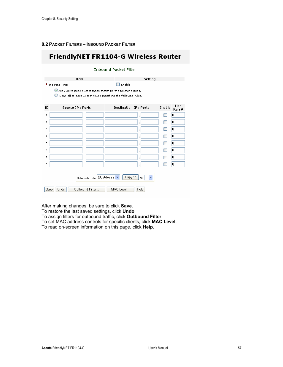 Asante Technologies FR1104-G User Manual | Page 57 / 83