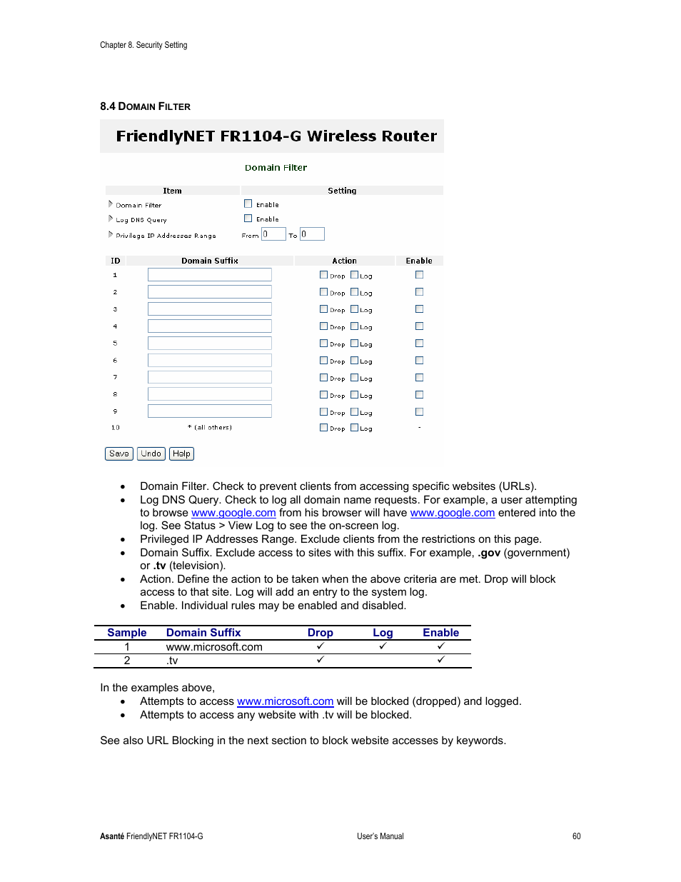 Asante Technologies FR1104-G User Manual | Page 60 / 83