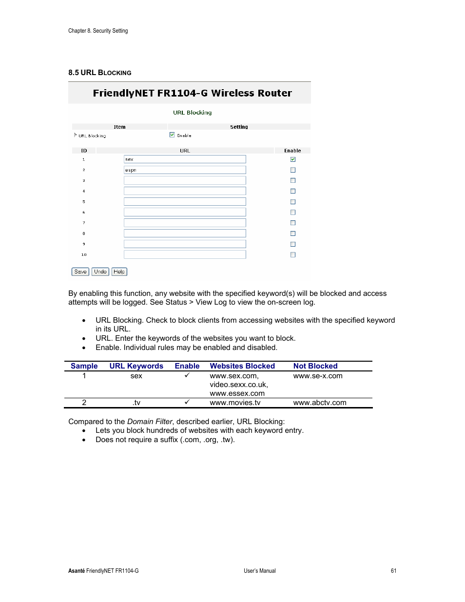 Asante Technologies FR1104-G User Manual | Page 61 / 83