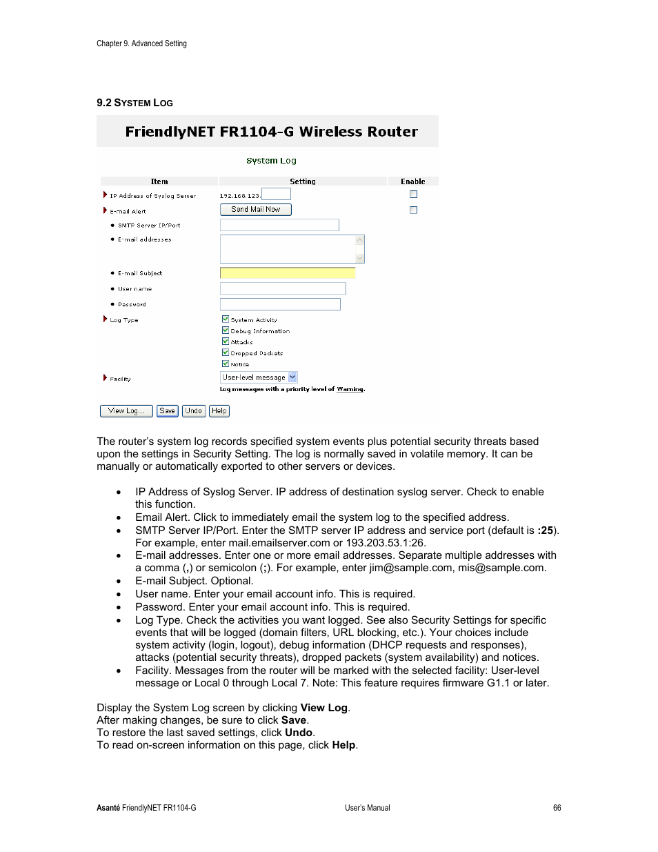 Asante Technologies FR1104-G User Manual | Page 66 / 83
