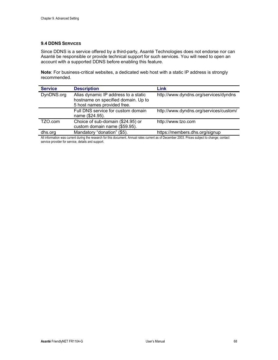 Asante Technologies FR1104-G User Manual | Page 68 / 83