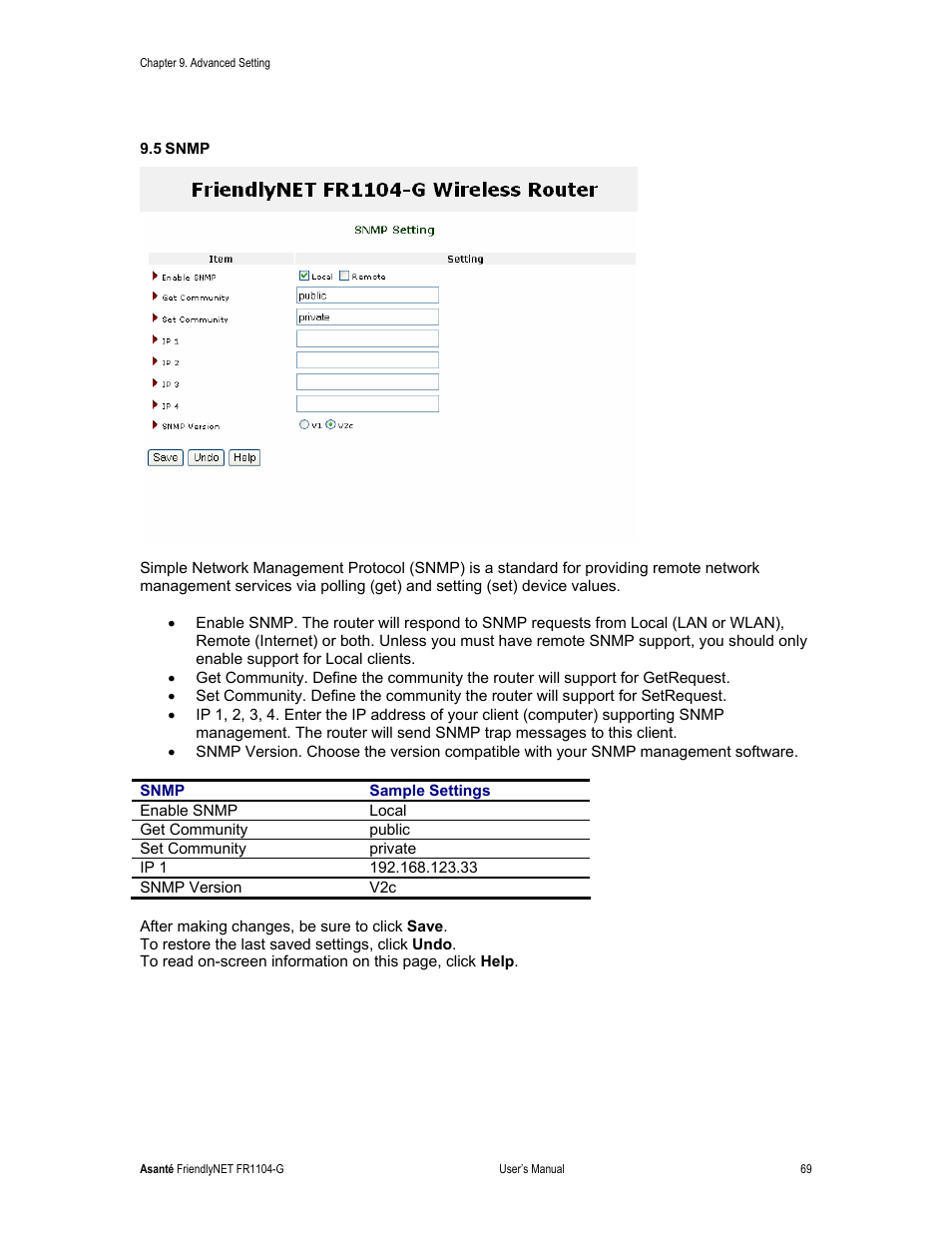 Asante Technologies FR1104-G User Manual | Page 69 / 83