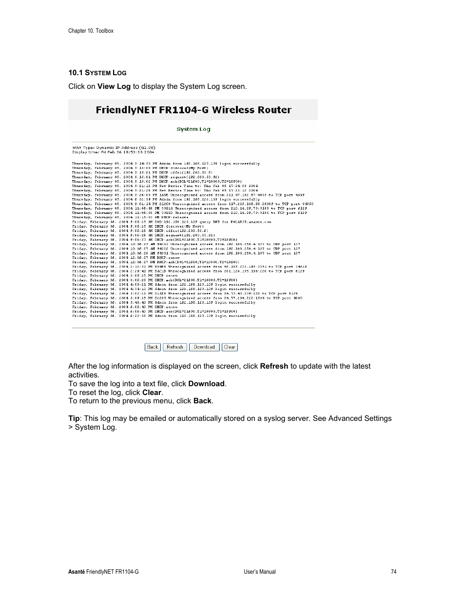 Asante Technologies FR1104-G User Manual | Page 74 / 83