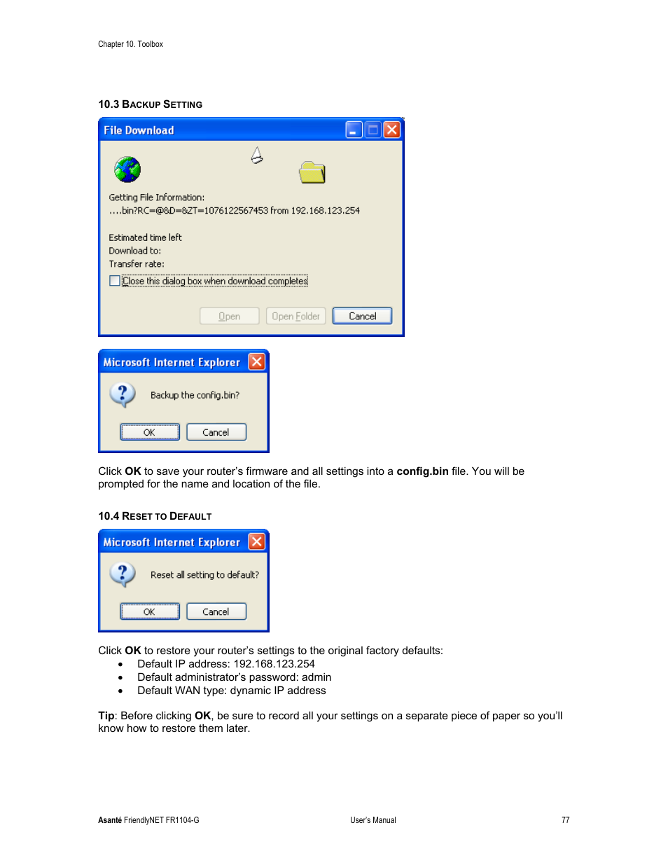 Asante Technologies FR1104-G User Manual | Page 77 / 83