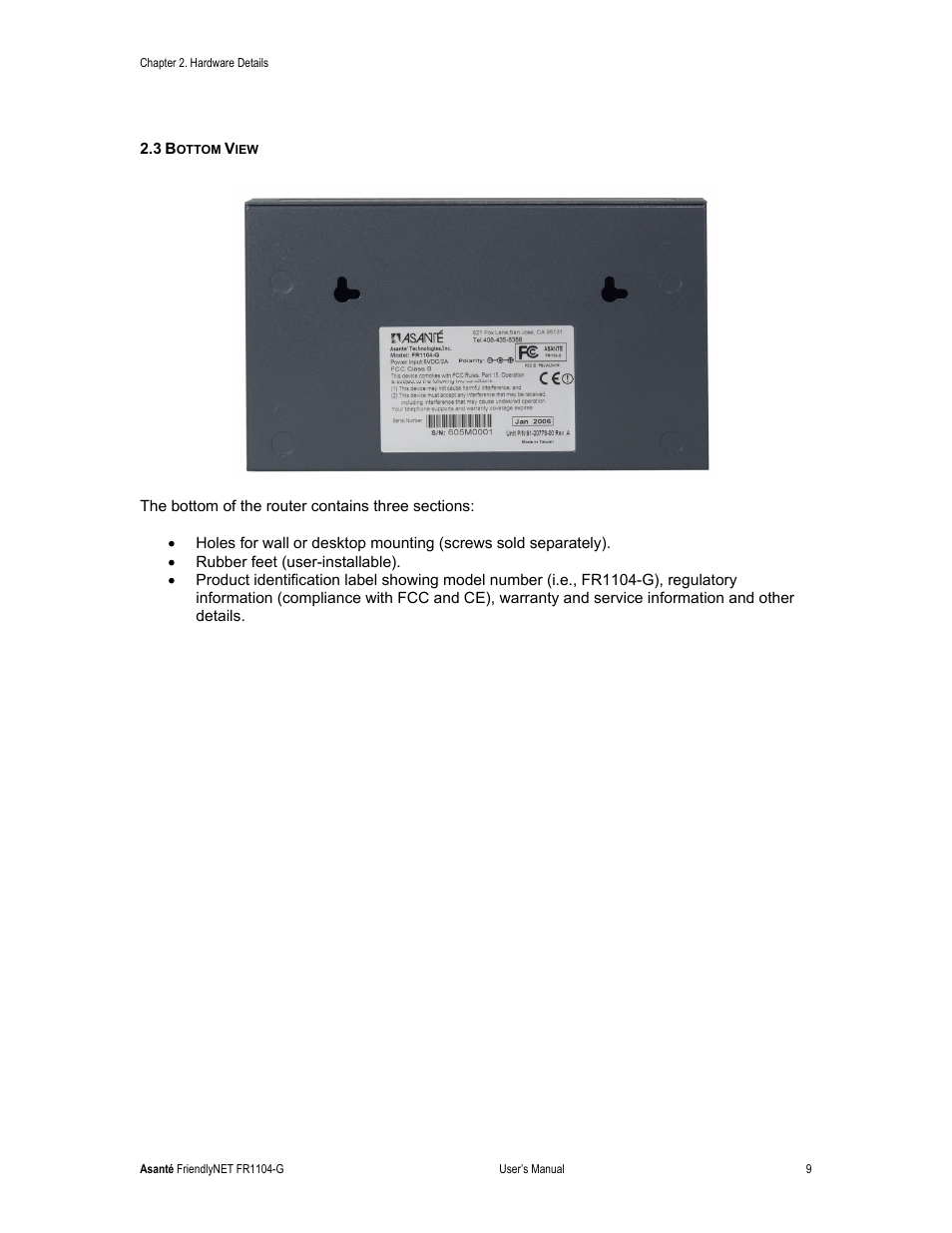 Asante Technologies FR1104-G User Manual | Page 9 / 83