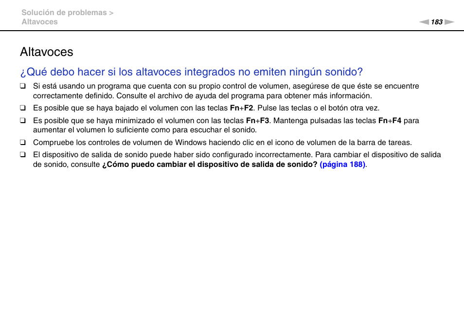 Altavoces | Sony VPCS11G7E User Manual | Page 183 / 196