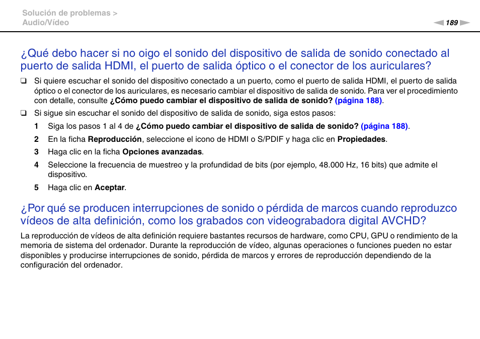 Sony VPCS11G7E User Manual | Page 189 / 196