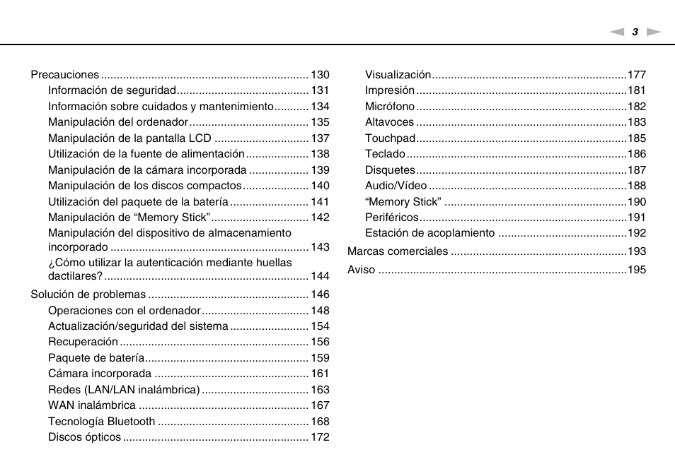 Sony VPCS11G7E User Manual | Page 3 / 196