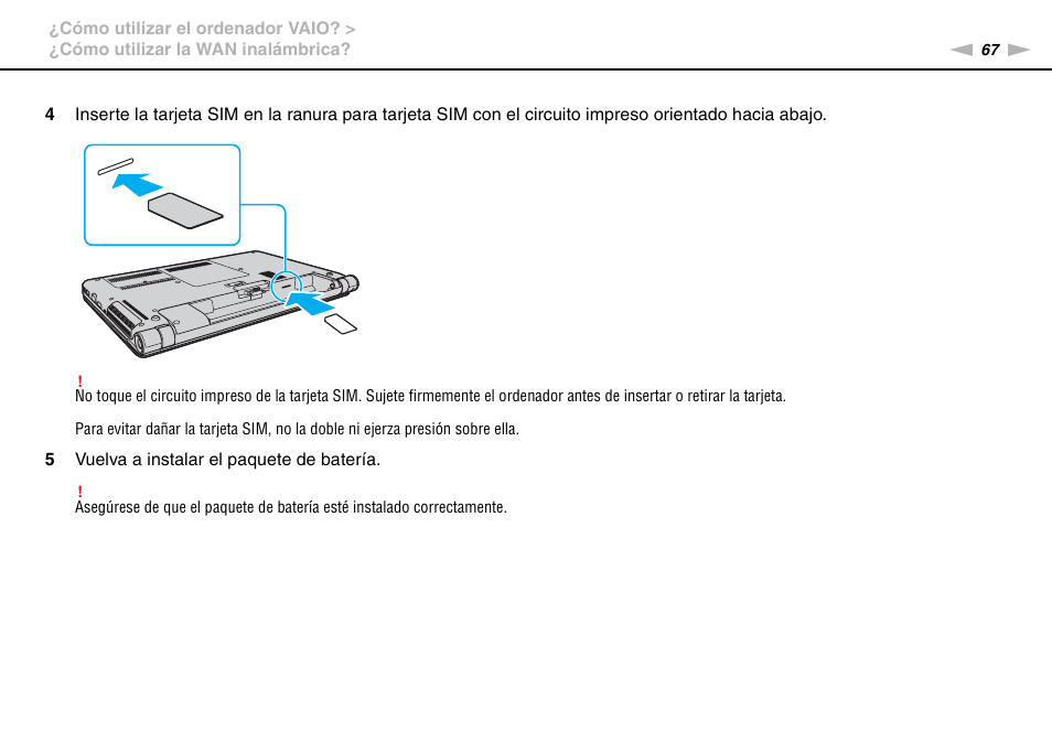 Sony VPCS11G7E User Manual | Page 67 / 196