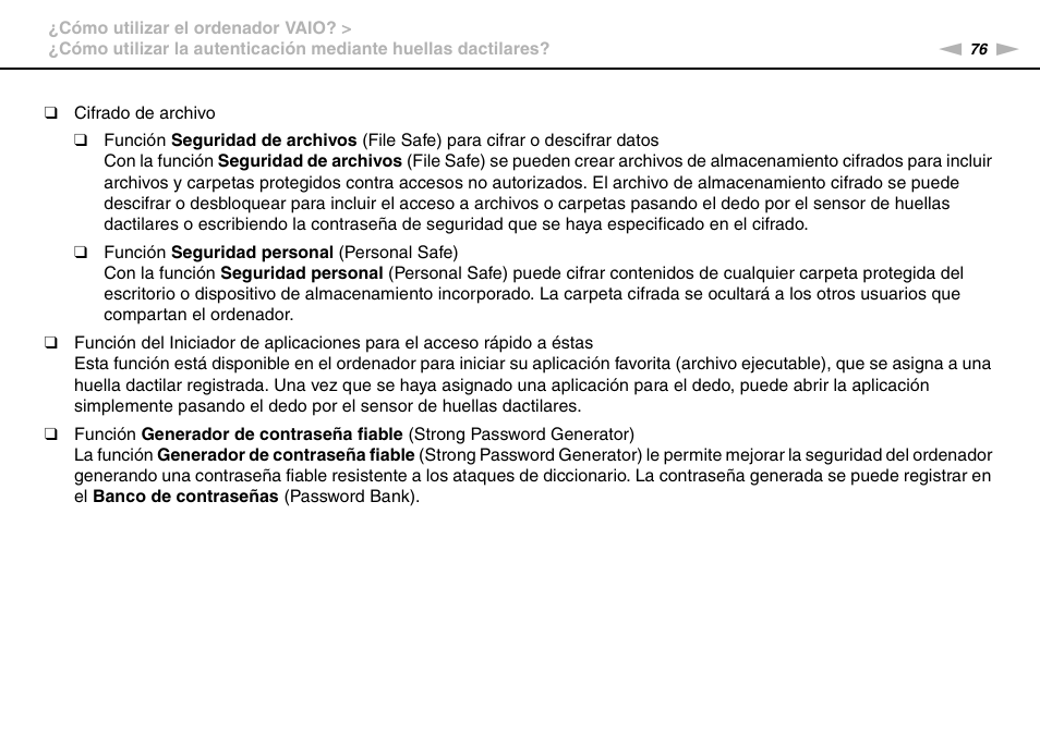 Sony VPCS11G7E User Manual | Page 76 / 196