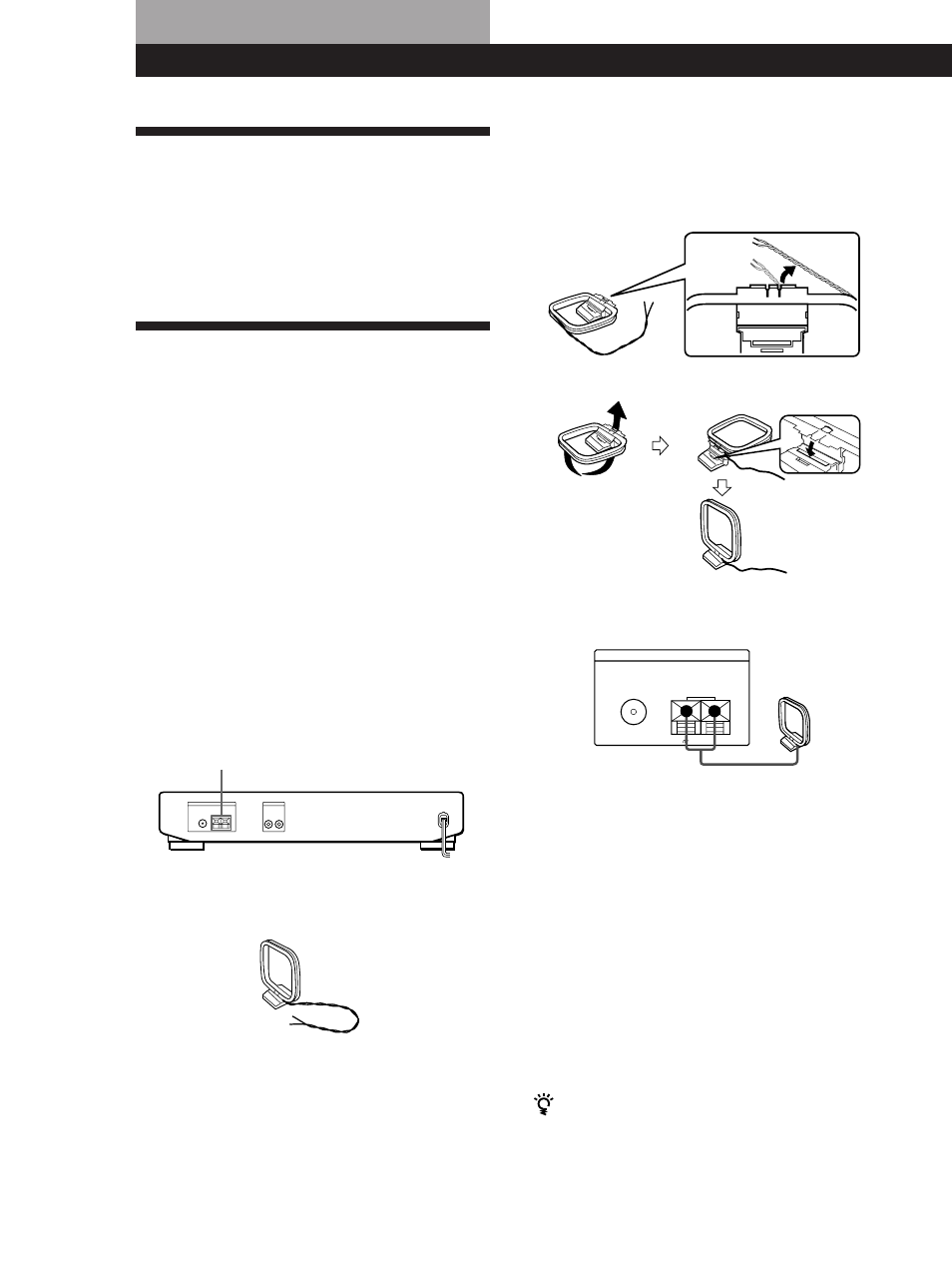 Getting started, Unpacking, Hooking up the system | Before you get started, Am aerial hookups | Sony ST-SE200 User Manual | Page 4 / 32