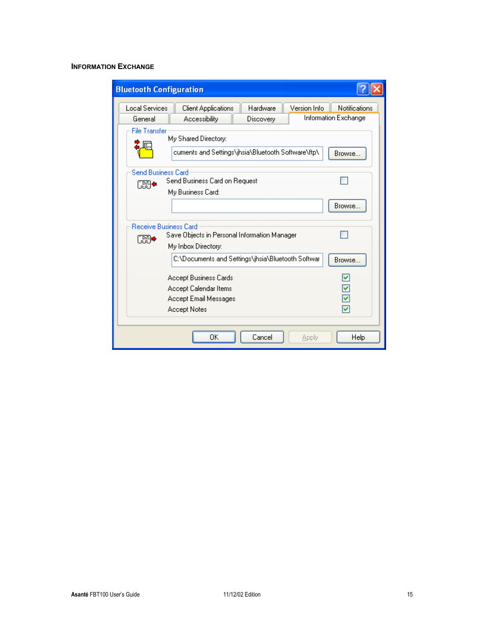 Information exchange | Asante Technologies FriendlyNET Wireless USB Adapter User Manual | Page 15 / 44