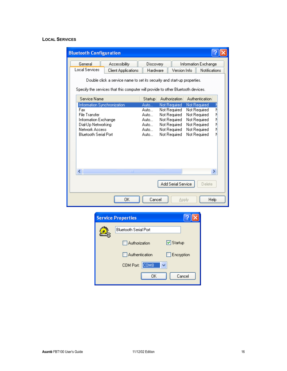 Local services | Asante Technologies FriendlyNET Wireless USB Adapter User Manual | Page 16 / 44