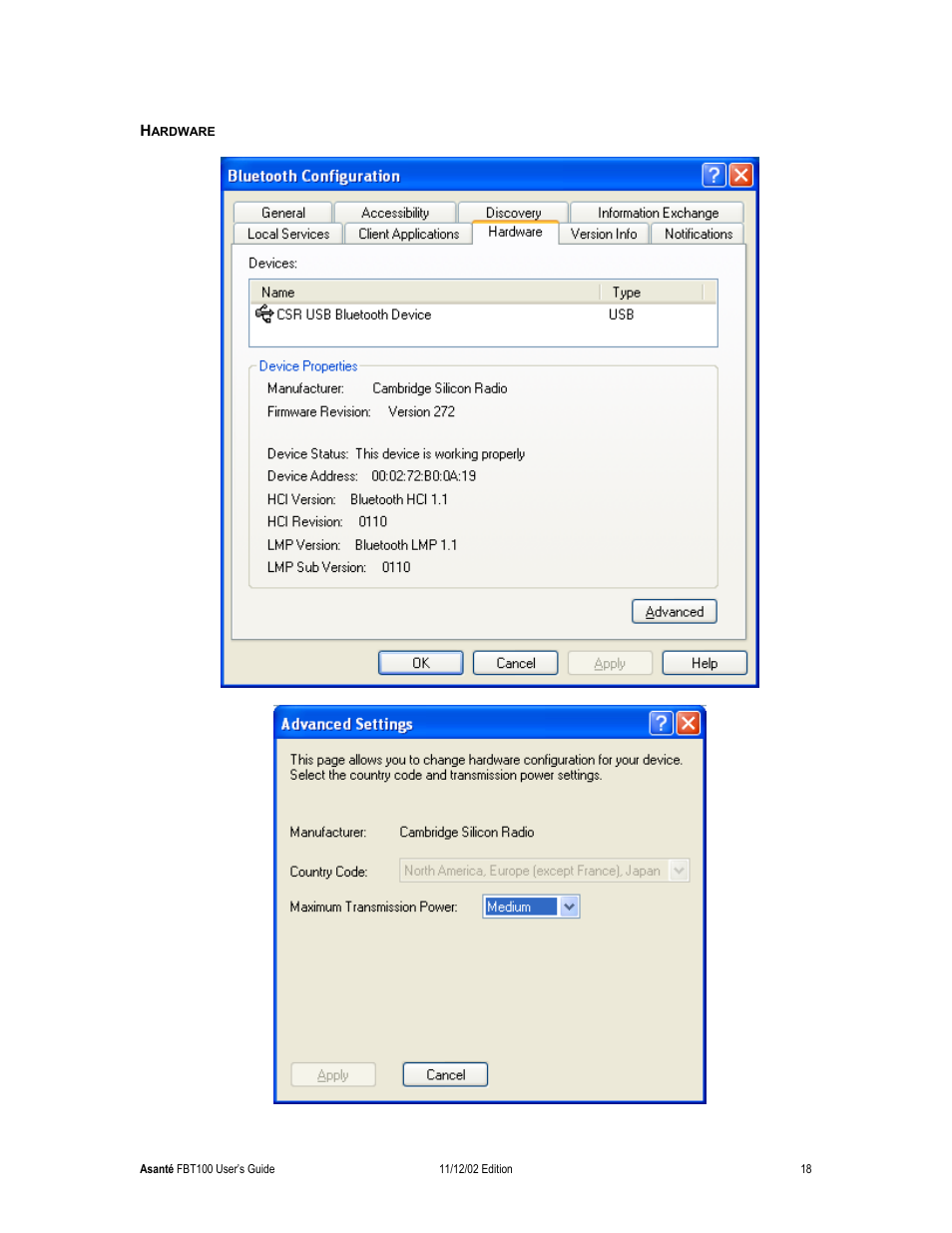 Hardware | Asante Technologies FriendlyNET Wireless USB Adapter User Manual | Page 18 / 44