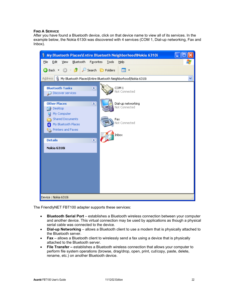 Find a service | Asante Technologies FriendlyNET Wireless USB Adapter User Manual | Page 22 / 44