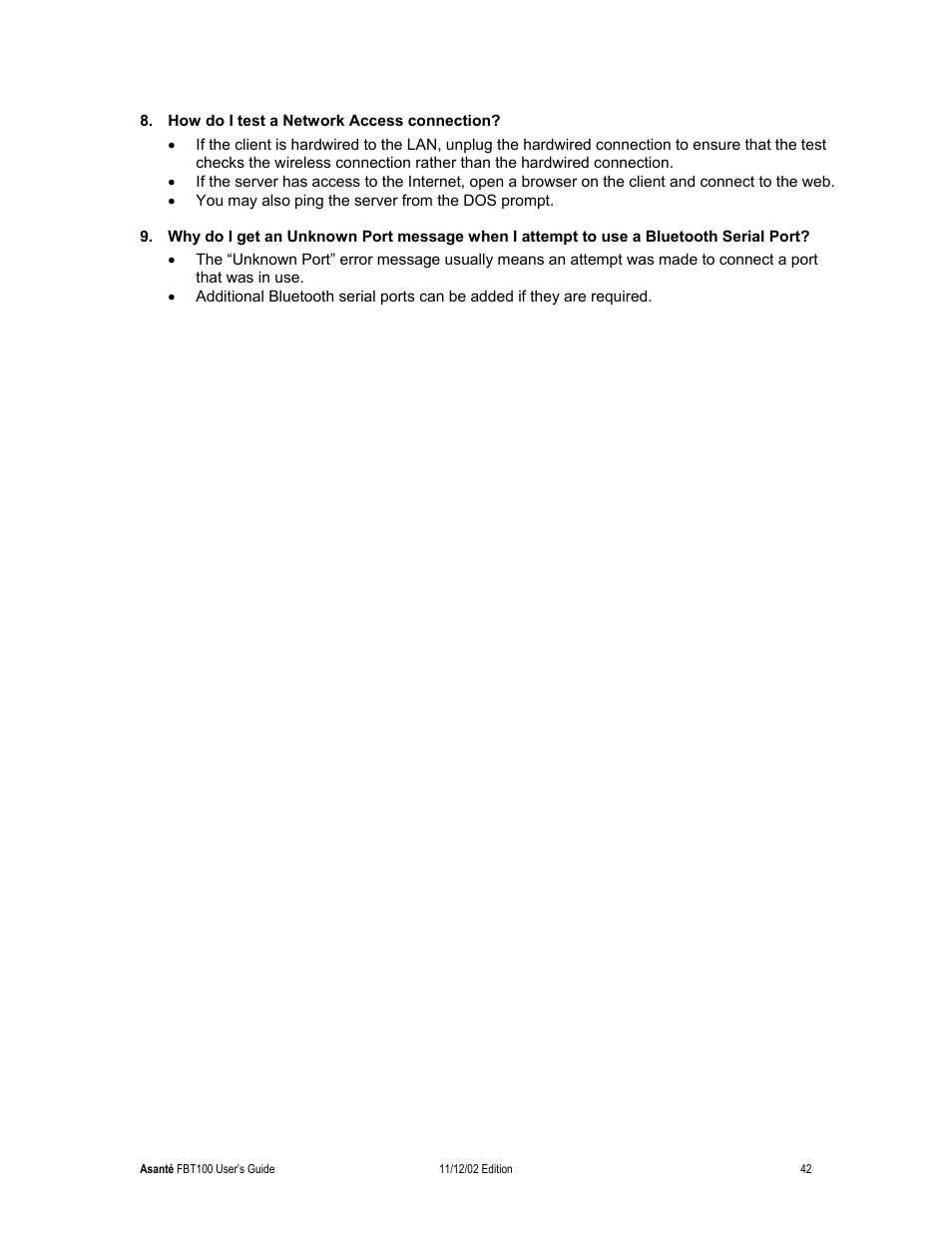 Asante Technologies FriendlyNET Wireless USB Adapter User Manual | Page 42 / 44