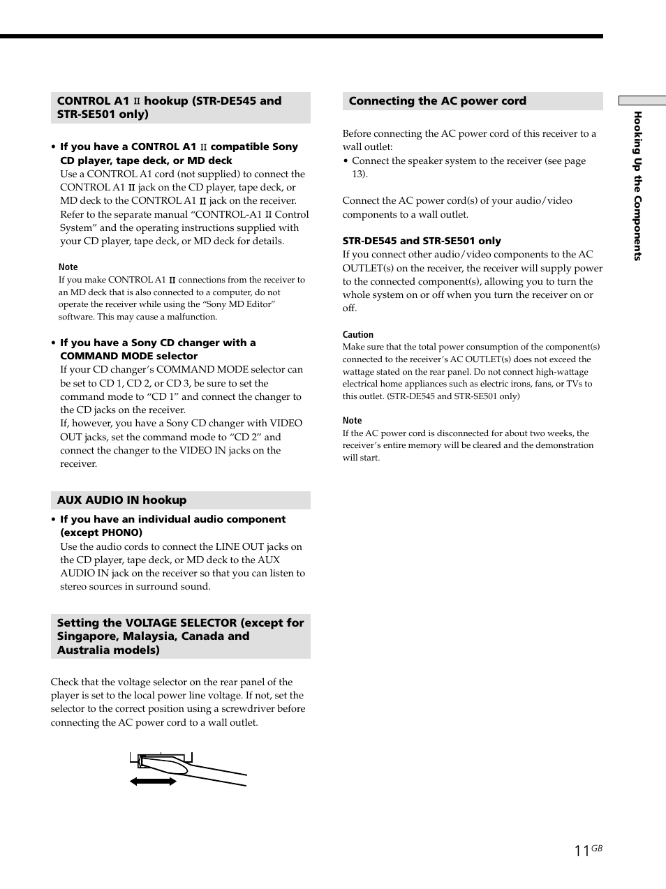 Sony STR-SE501 User Manual | Page 11 / 161