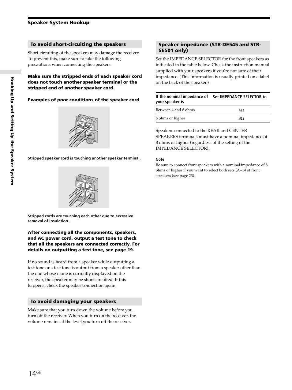 Sony STR-SE501 User Manual | Page 14 / 161