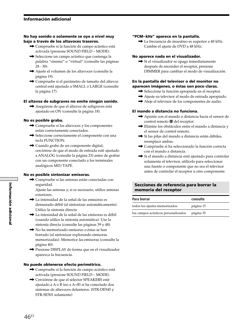 Sony STR-SE501 User Manual | Page 152 / 161