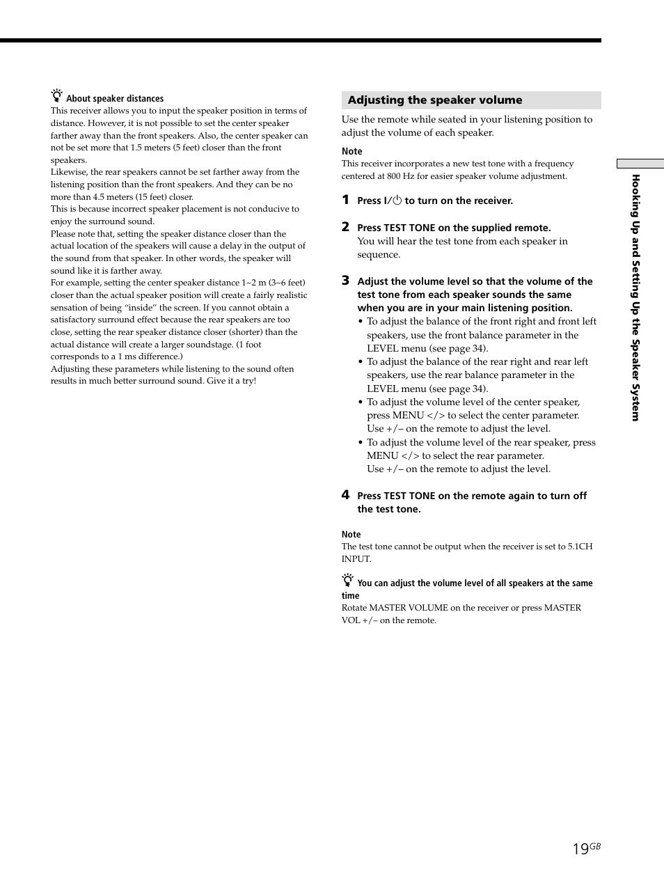 Sony STR-SE501 User Manual | Page 19 / 161