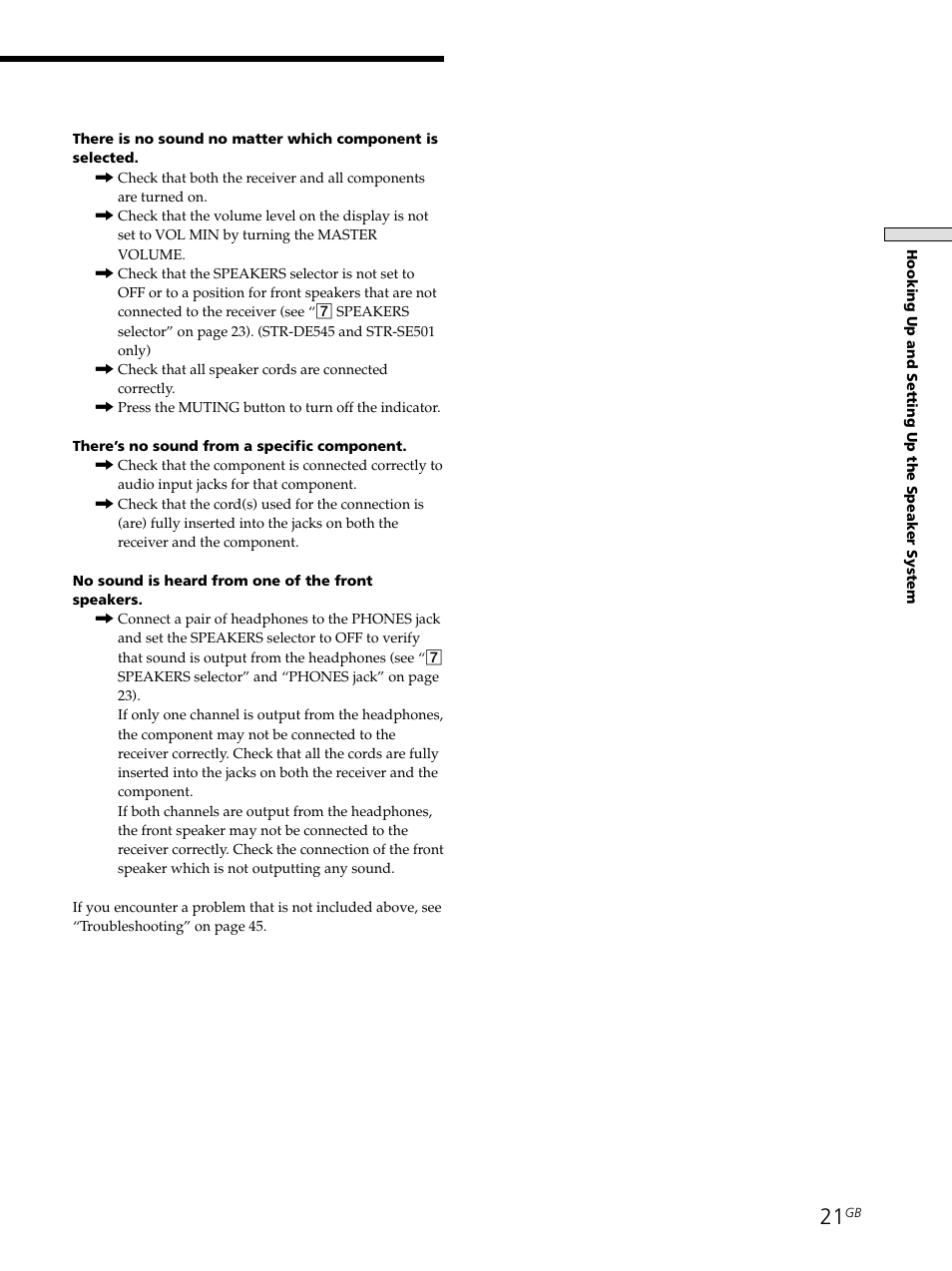 Sony STR-SE501 User Manual | Page 21 / 161